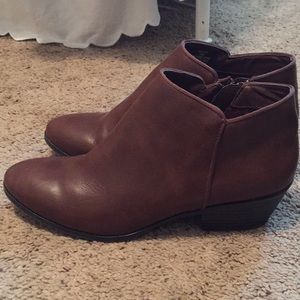 Style & co brown leather booties